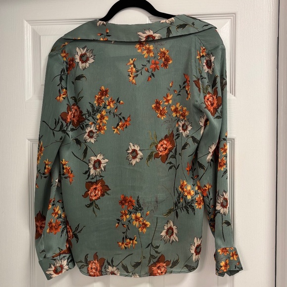 Zara Floral Print Blouse - Size Small - Picture 3 of 3